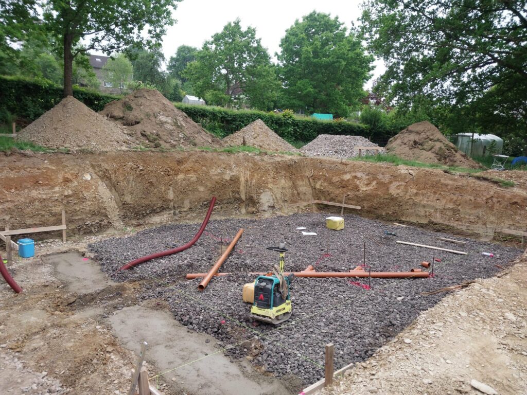 Réalisation du drainage d'un terrain 